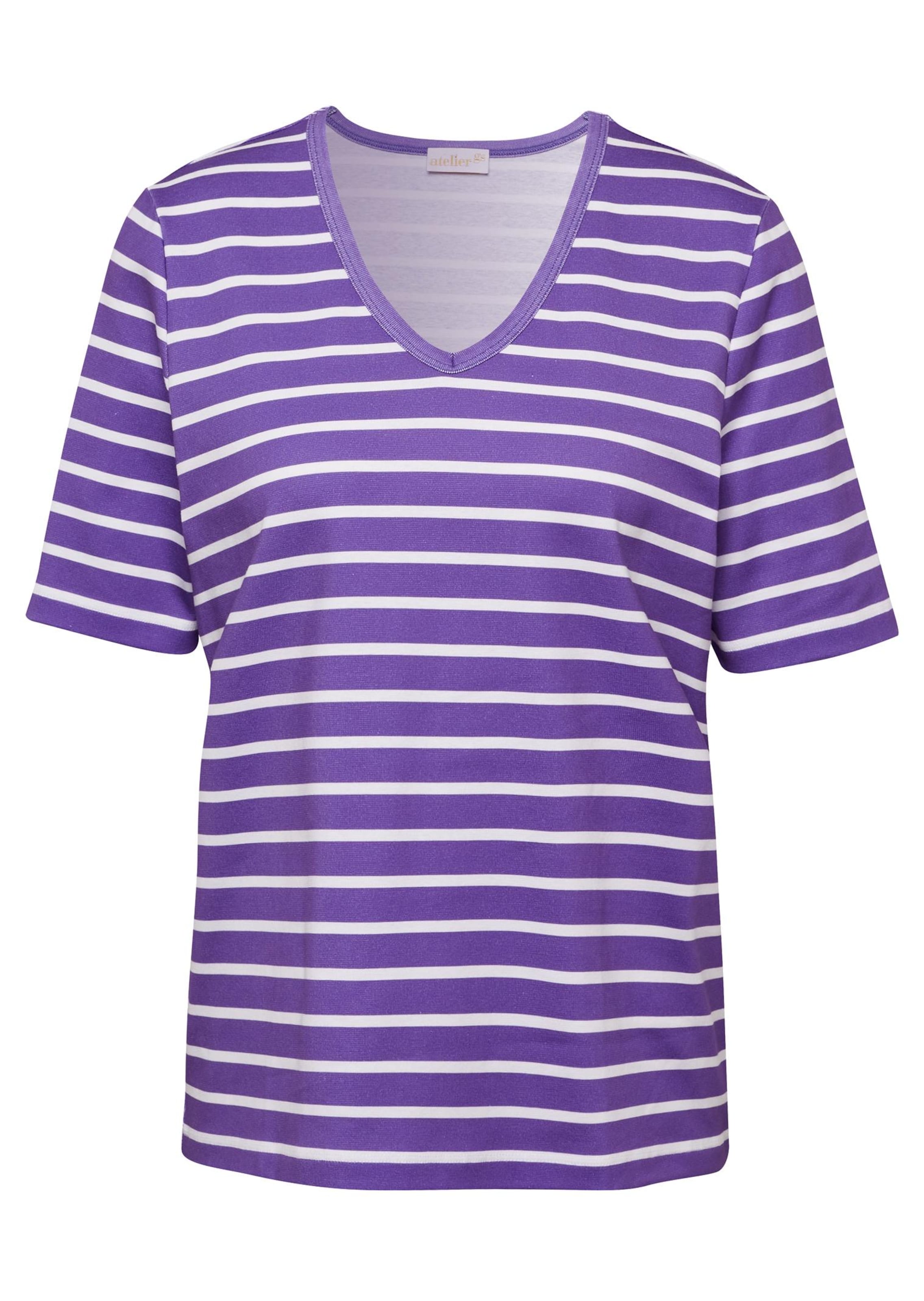 T-shirt rayé en douce maille interlock