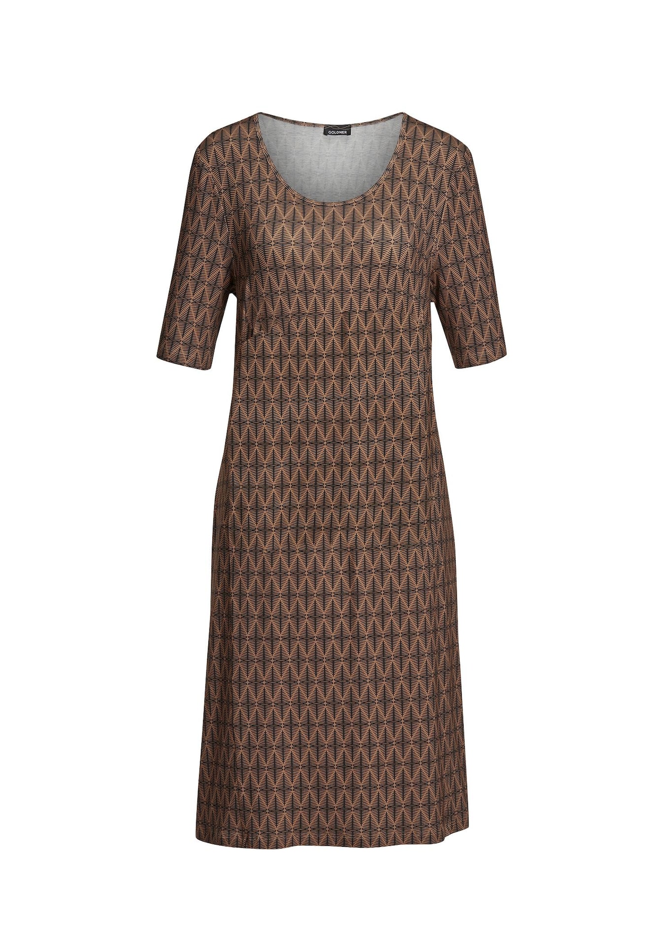 Elastisches Jerseykleid mit modischem Druck