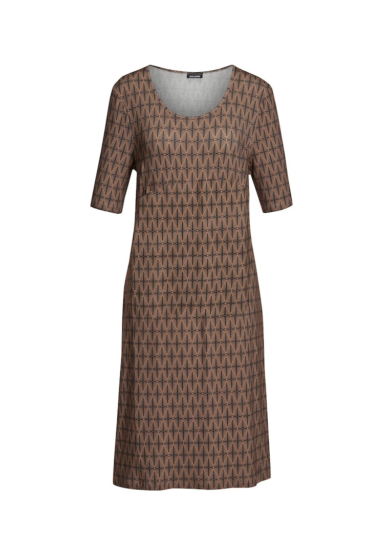 Elastisches Jerseykleid mit modischem Druck