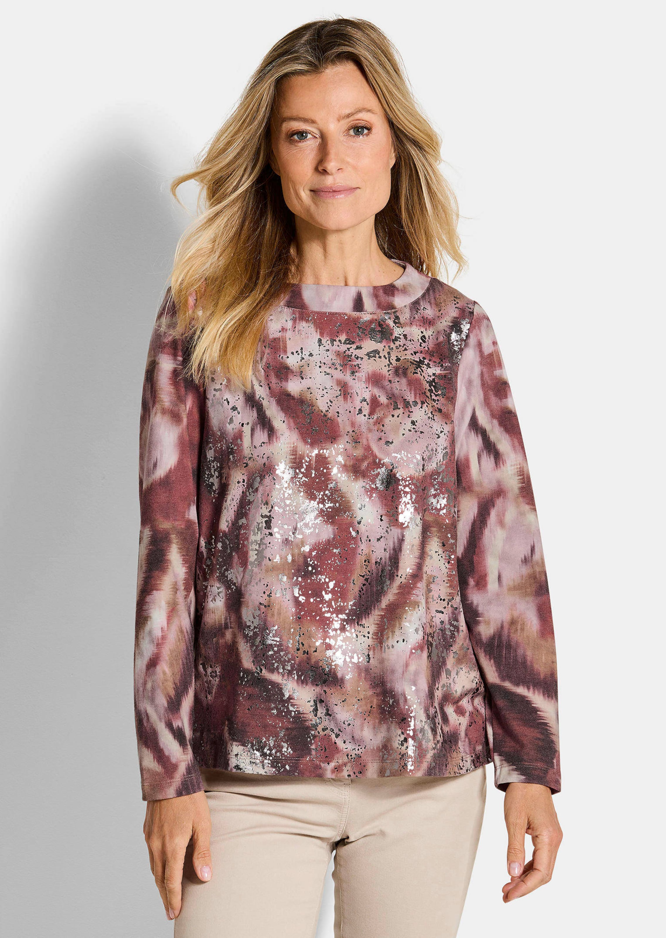 Sweat-shirt au bel aspect métallisé