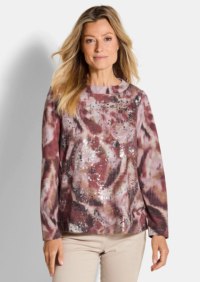 Sweat-shirt au bel aspect métallisé