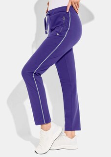 Casual trousers with shiny stripes thumbnail 3