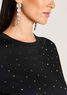Rundhals-Shirt mit Strass thumbnail 6
