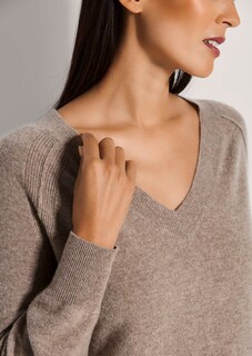 Pull à col V avec cachemire thumbnail 6