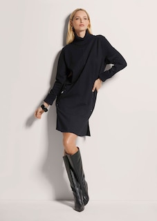 Lässiges Kleid mit Rippstrick thumbnail 5