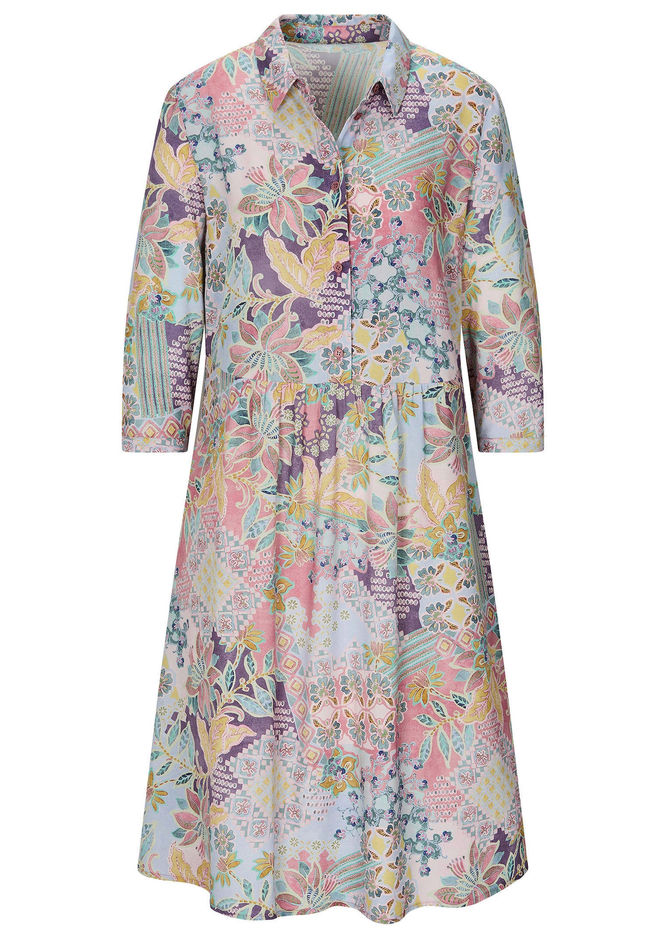 Hemdblusenkleid aus reiner Viskose