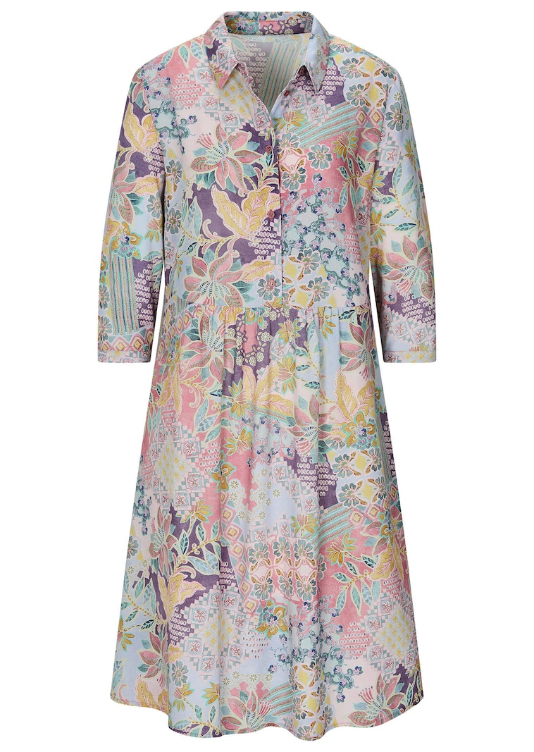 Hemdblusenkleid aus reiner Viskose