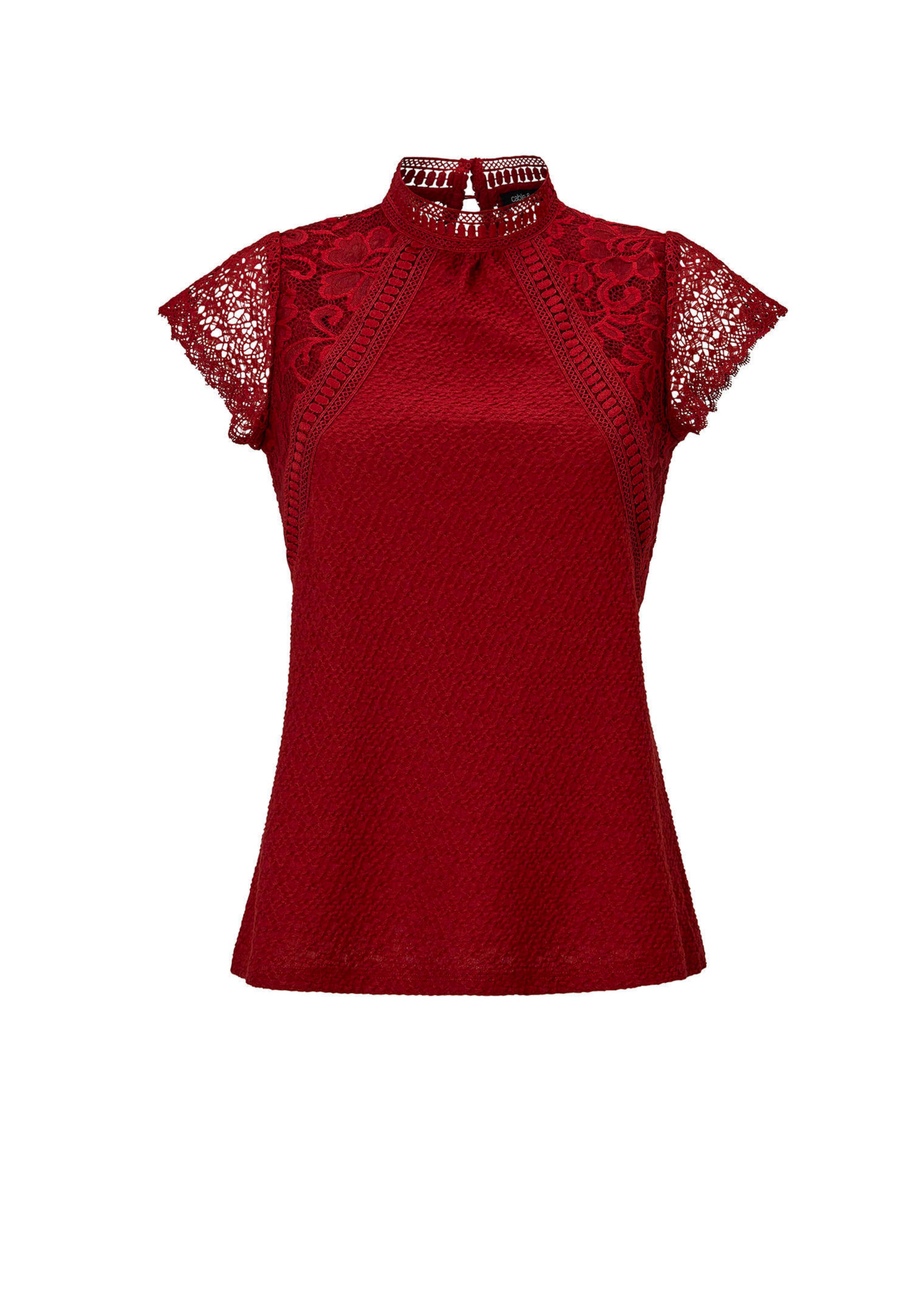 Elegantes Spitzenshirt mit Häkelspitze