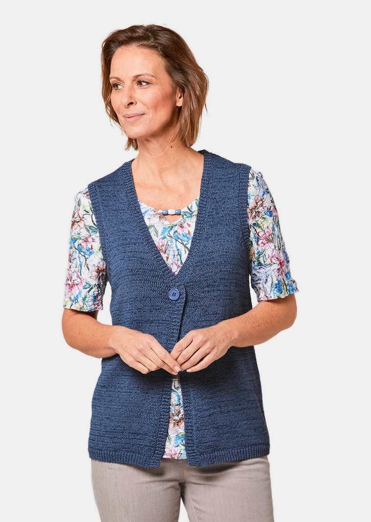Tijdloos tricot vest met een V-hals