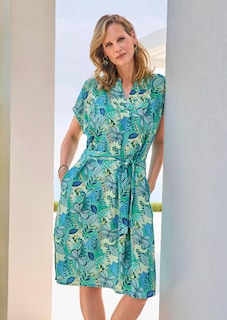Viskose-Kleid mit Bindegürtel thumbnail 7