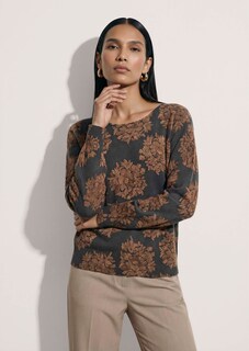 Kaschmirpullover mit floralem Allover-Print thumbnail 2