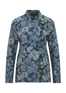 Langarmshirt mit Stehkragen und Blumenmuster thumbnail 6