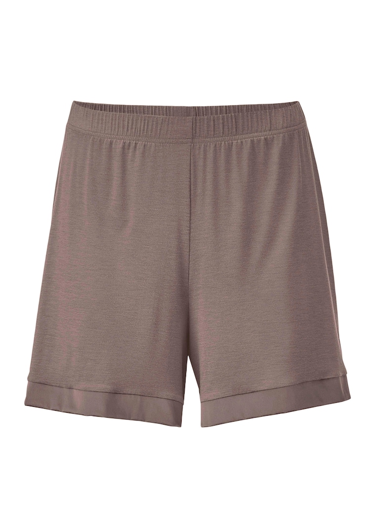 Pyjamashort met satijnen biesjes