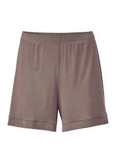 Pyjama-Shorts mit Satinblende thumbnail 2