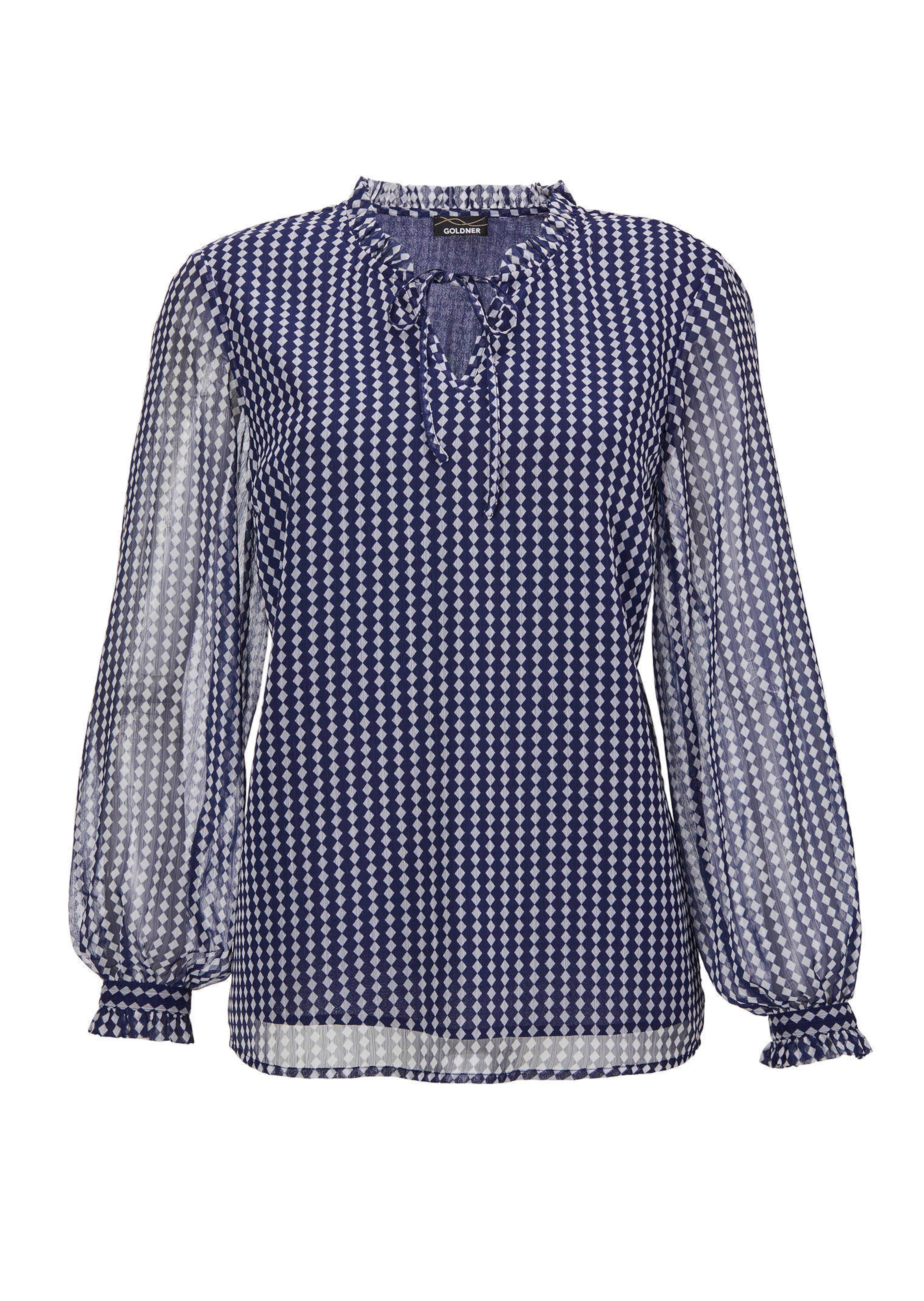 Chiffon blouse met elastische manchetten