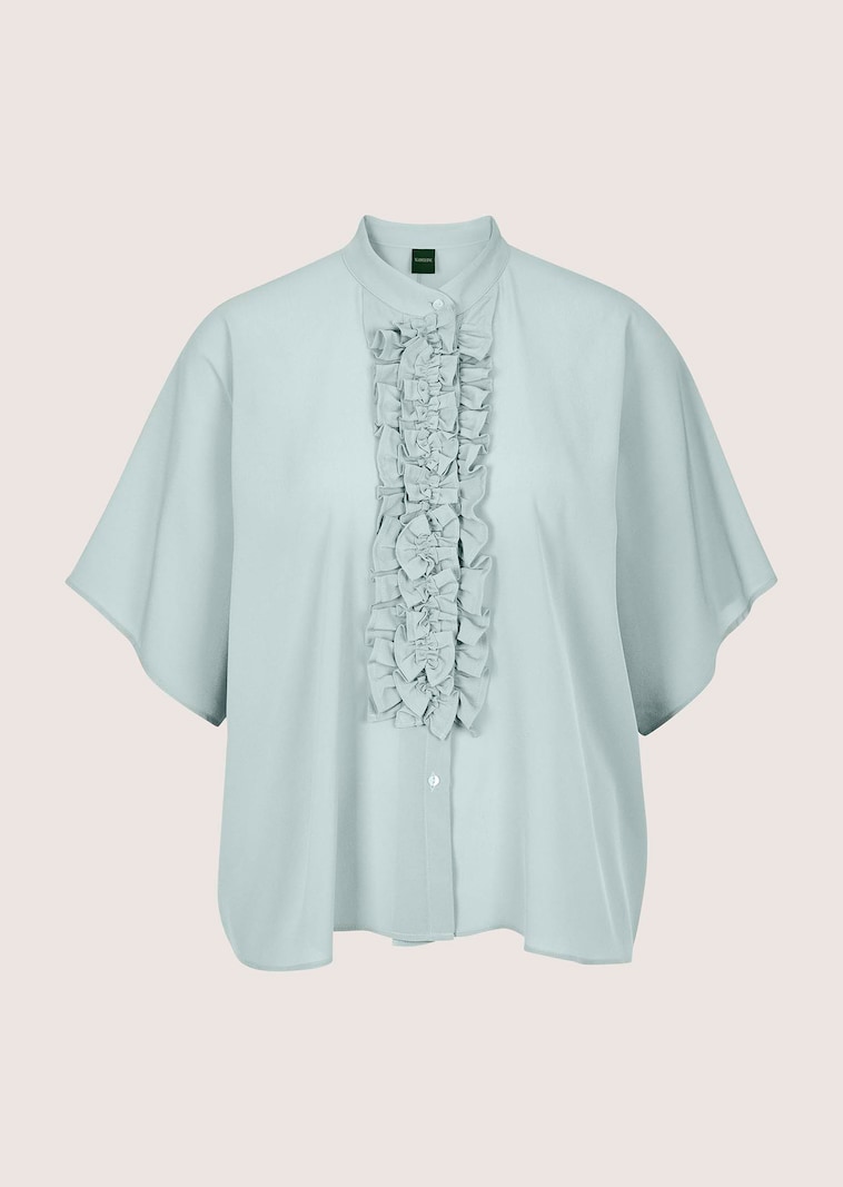 Blouse met ruches in kimono-stijl