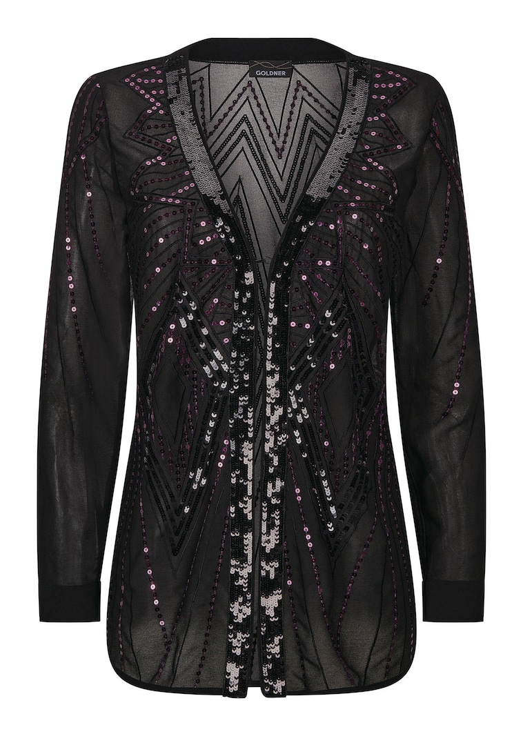 Chiffon-Jäckchen mit Pailletten