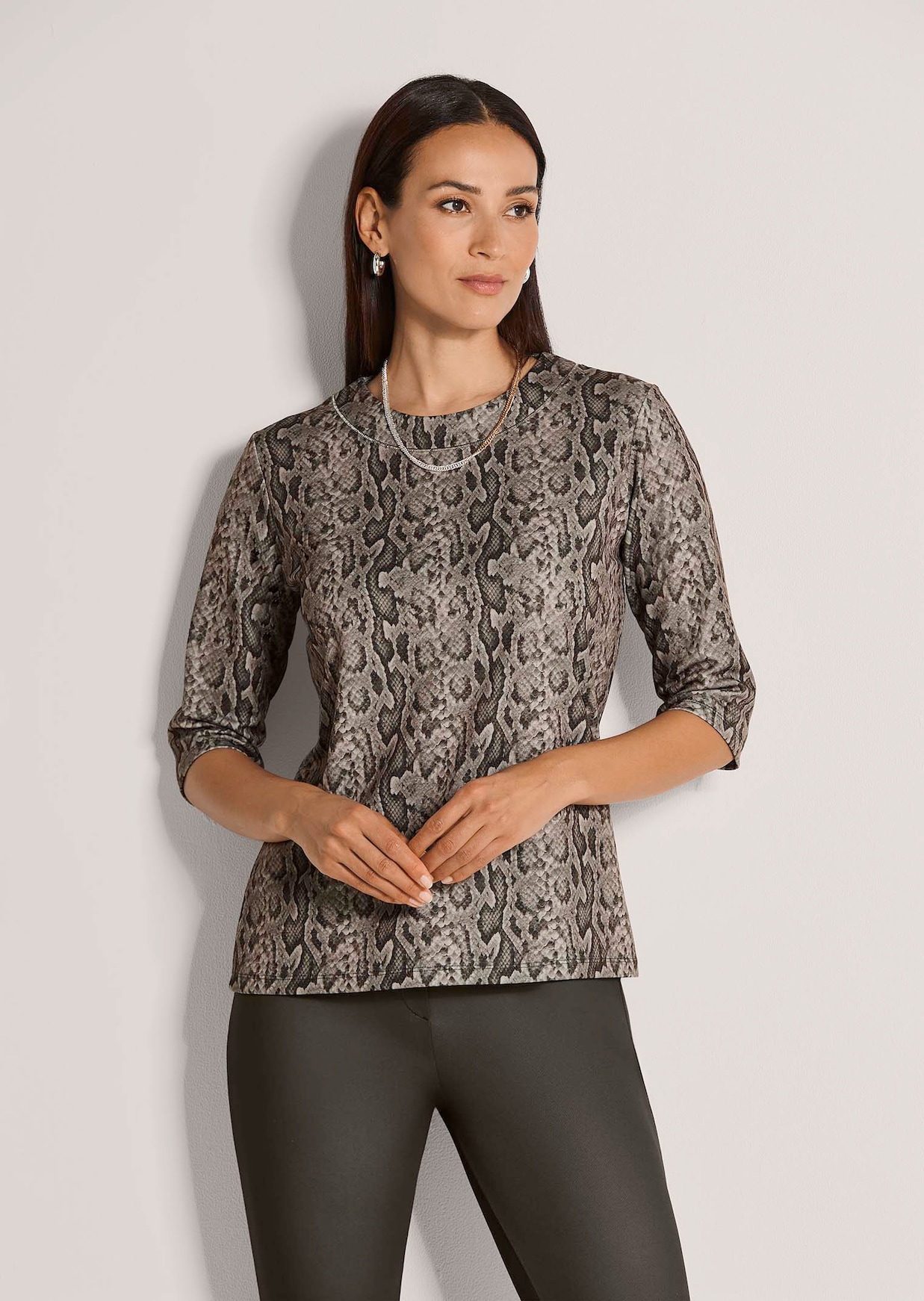 Gemustertes Shirt mit 3/4-Arm
