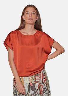 Legere Bluse in edler Glanzware thumbnail 2