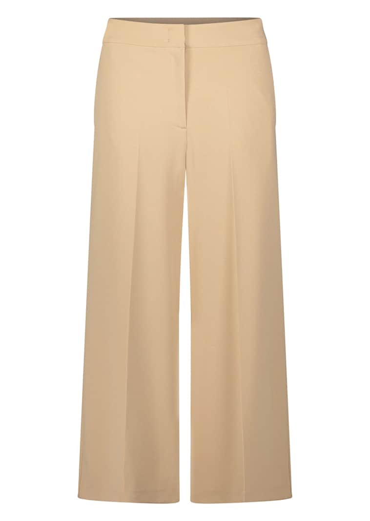 Culotte aus Soft-Stretch mit Bügelfalten