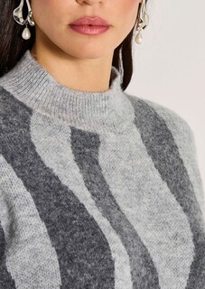 Jacquard-Pullover mit Stehkragen thumbnail 6