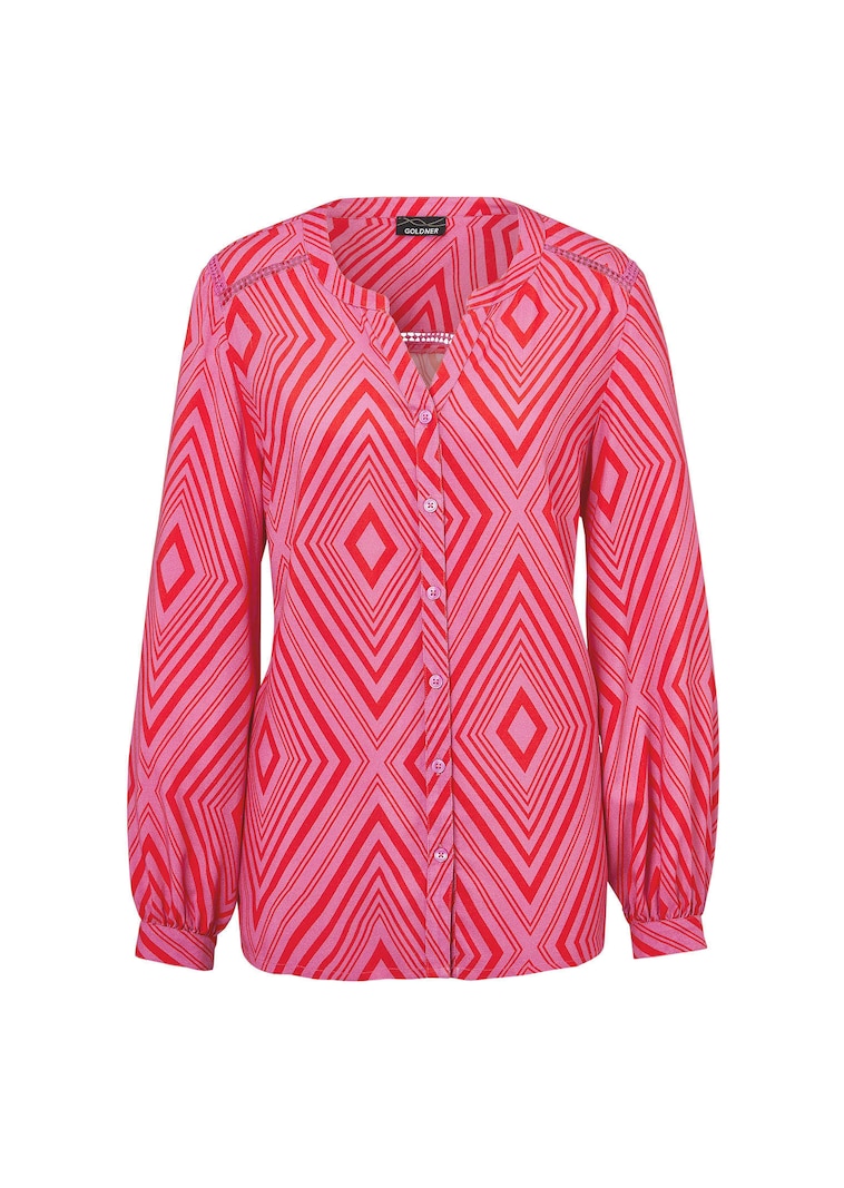 Bluse mit Tunika Ausschnitt