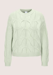 Grobstrick-Pullover mit Zopfmuster thumbnail 7
