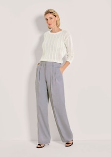 Pantalon à chevrons ample à pinces thumbnail 3