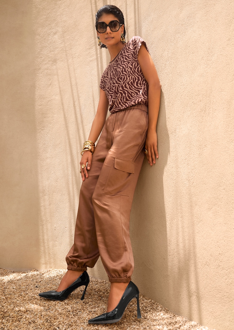 Kurzarm-Shirt mit Zebra-Muster