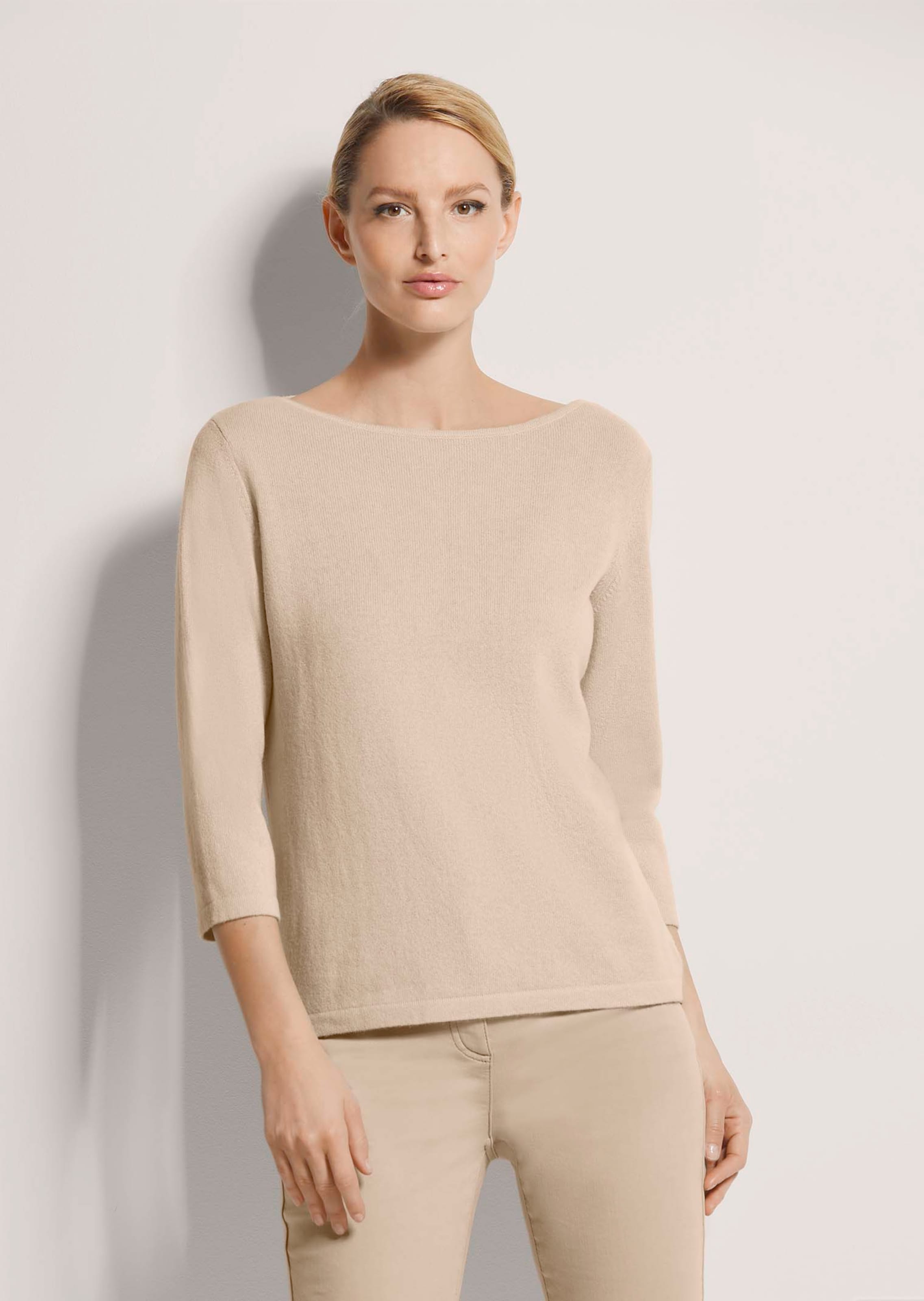 Pull en cachemire avec encolure bateau