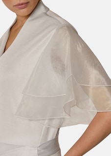 Bluse im Metallic-Look mit transparenten Ärmeln thumbnail 6