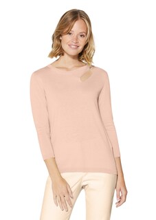 Feinstrick-Pullover mit 3/4-Ärmeln und Cut-out thumbnail 2