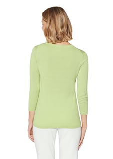 Feinstrick-Pullover mit 3/4-Ärmeln und Cut-out thumbnail 4