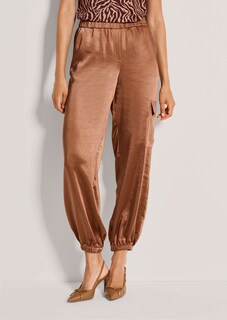Pantalon en satin à taille élastiquée thumbnail 2