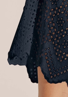 Kurzes Blusen-Shirt im Material-Mix thumbnail 6