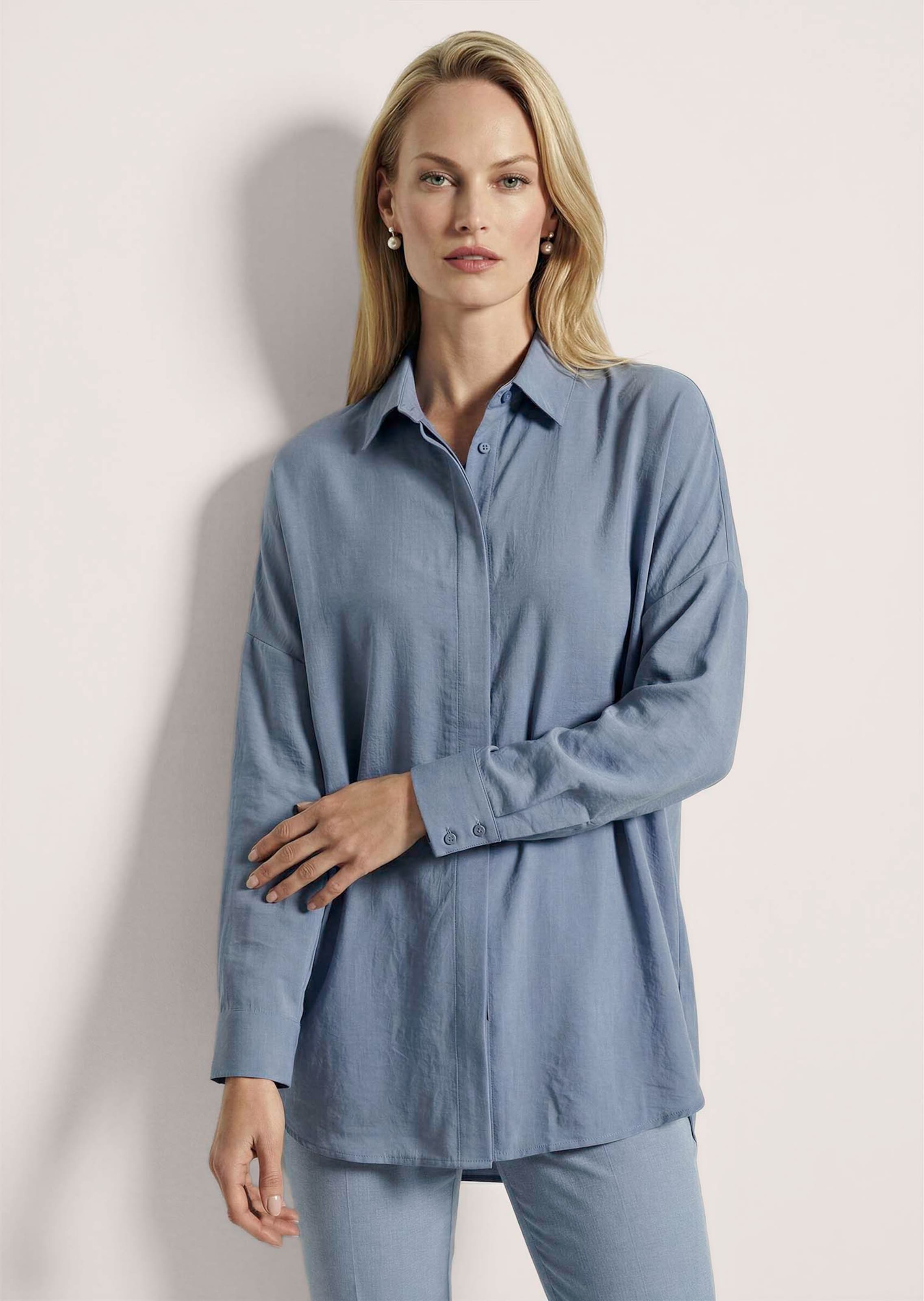 Bluse mit Matt-Glanz-Effekt