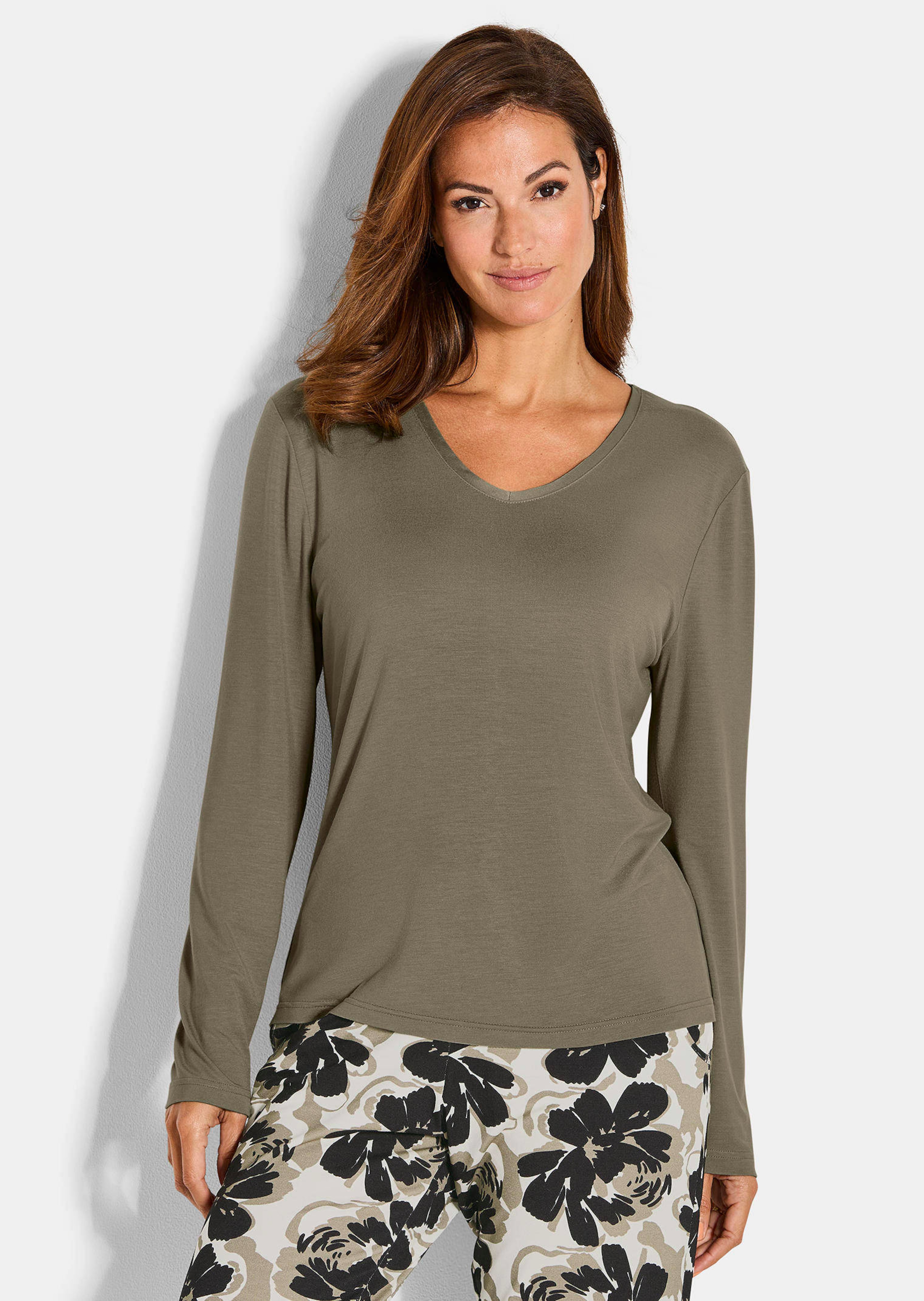 Pyjamashirt van viscose