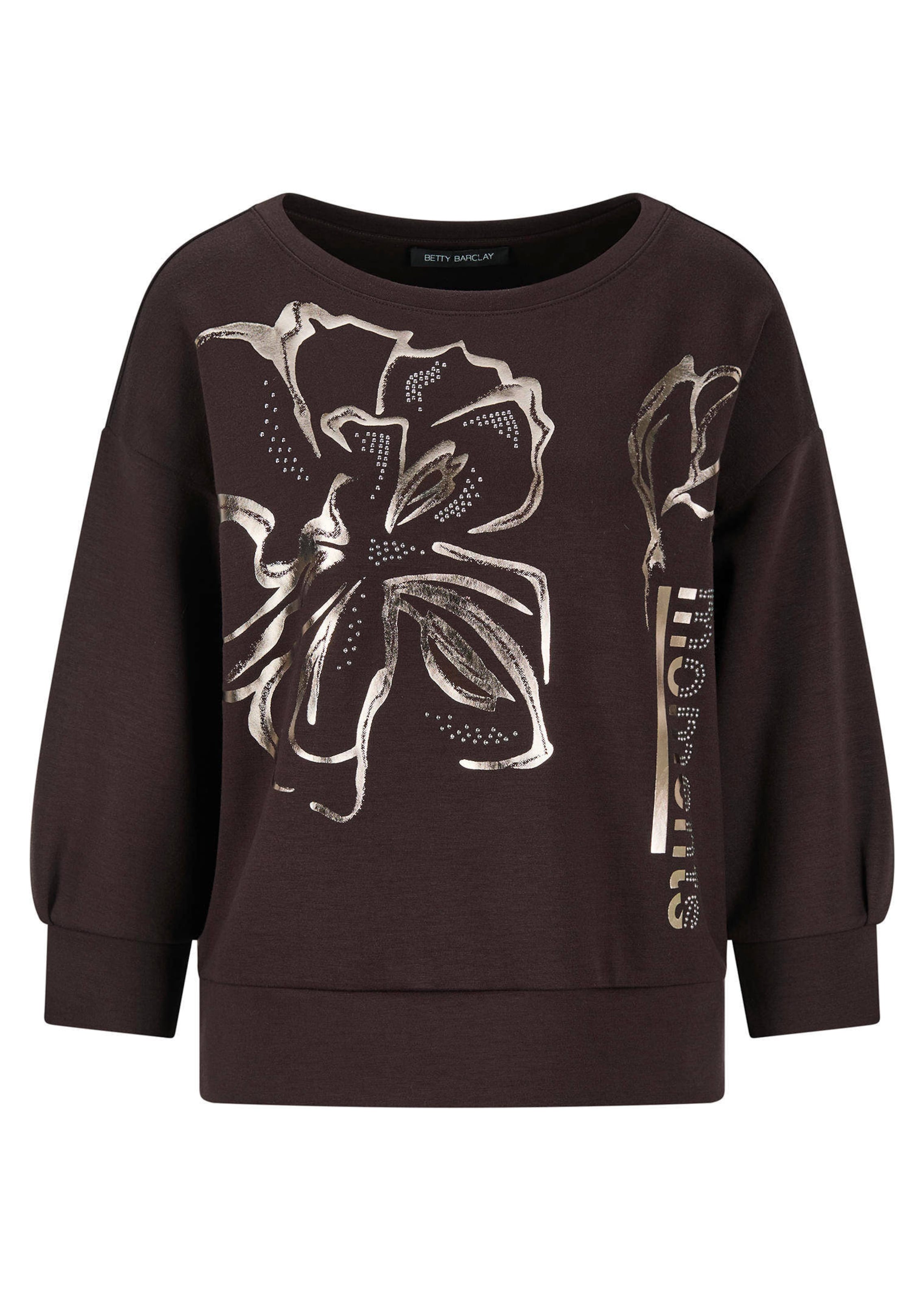 Sweatshirt with metallic floral print