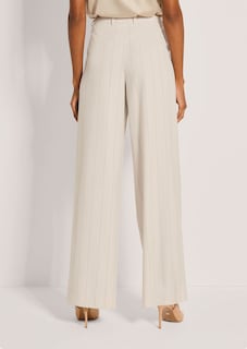 Krijtstreep broek met wijde pijpen thumbnail 4