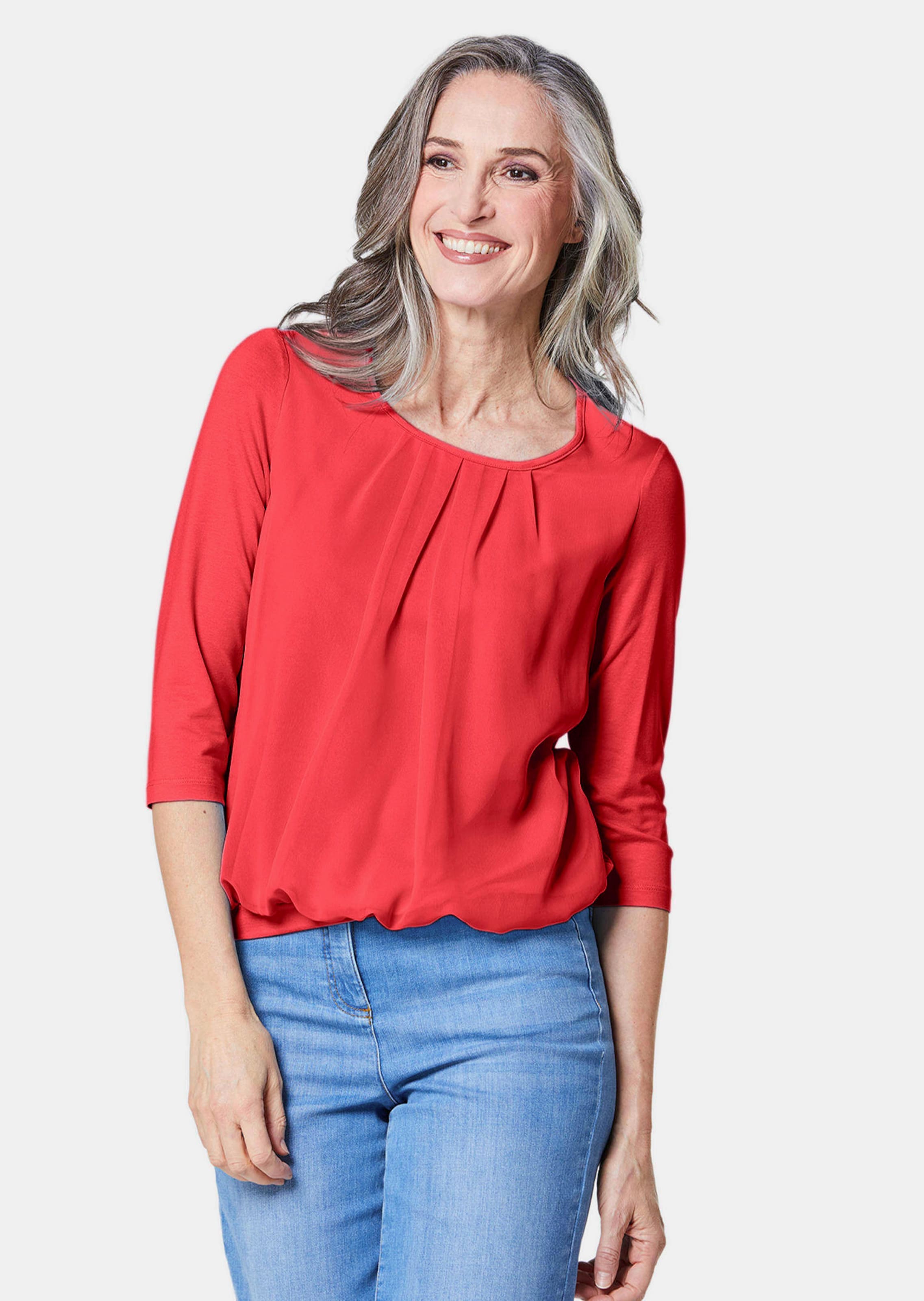 Verzorgd shirt in elegante blouselook