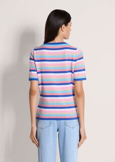 Farbenfroher Kurzarm-Pullover im Ringellook thumbnail 4