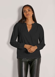 Jersey-Bluse mit raffiniertem Ausschnitt thumbnail 2