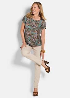 Viskose-Bluse mit Orient-Print thumbnail 2