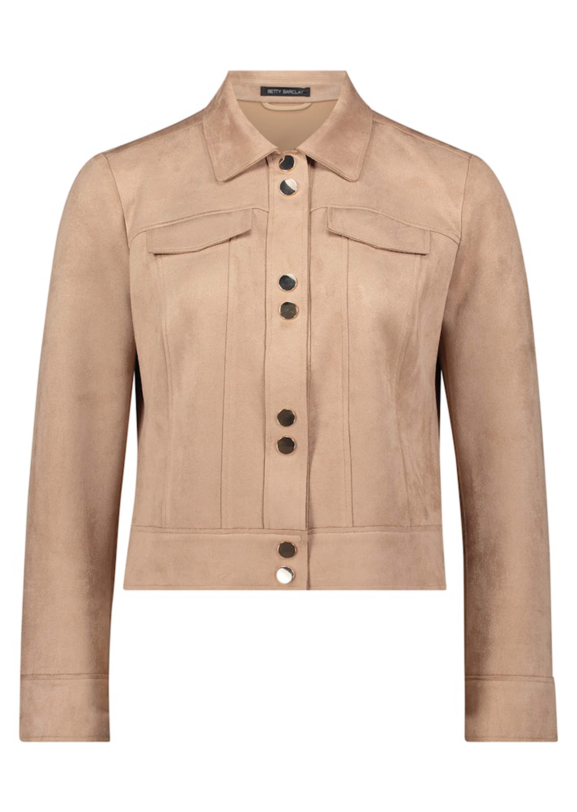 Kurzjacke in Veloursleder-Optik