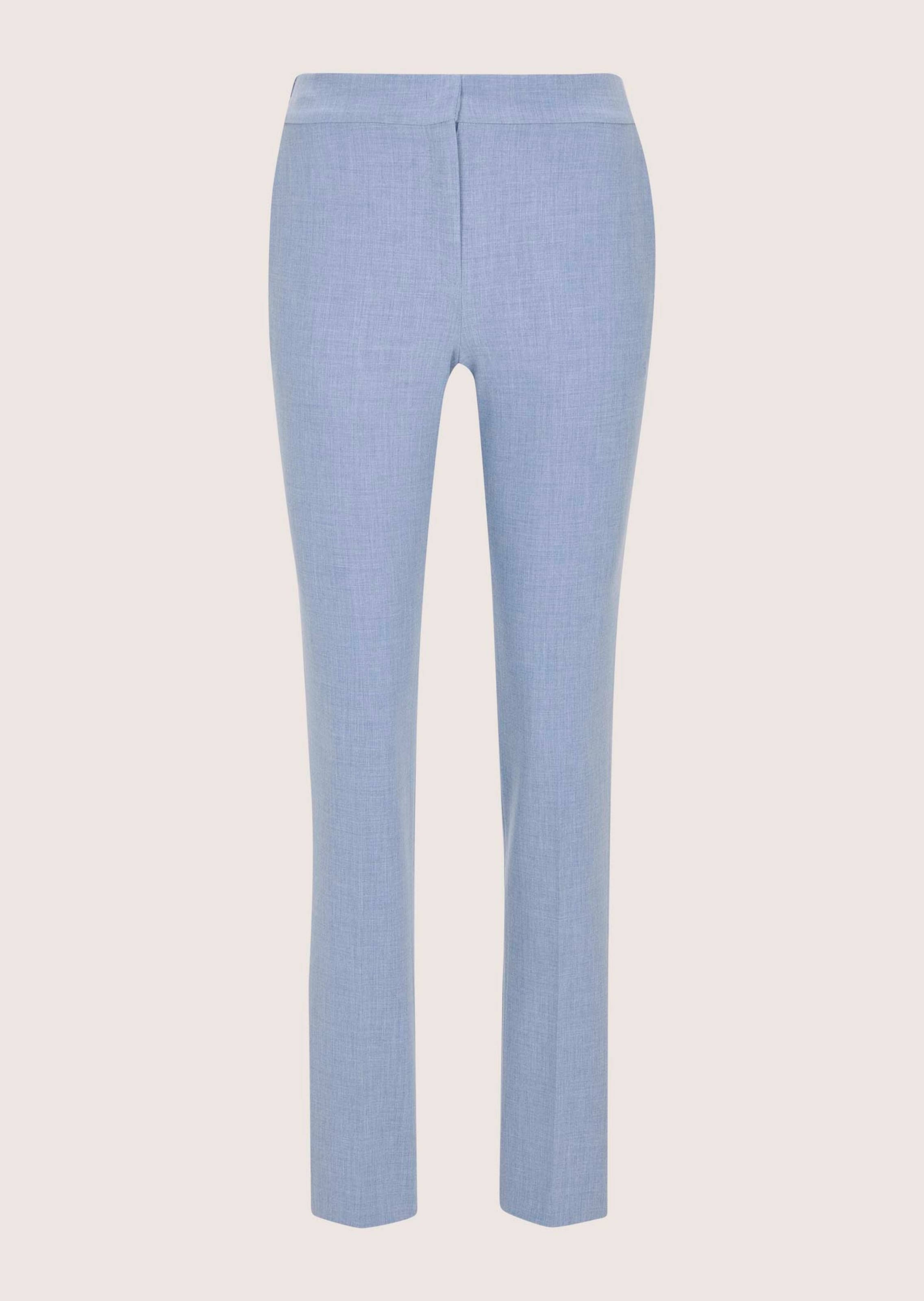 Melierte Stoffhose in verkürzter Form