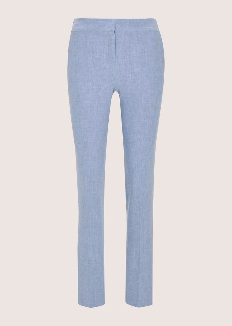 Melierte Stoffhose in verkürzter Form