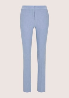 Melierte Stoffhose in verkürzter Form thumbnail 7