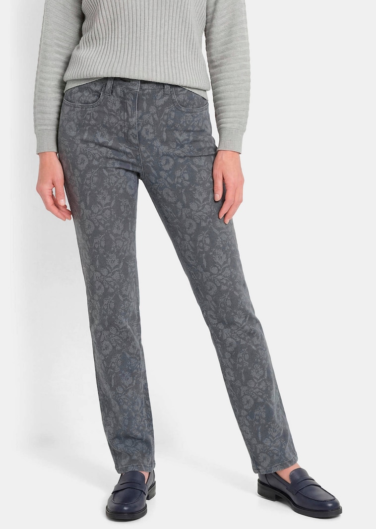 Hose LOUISA mit tonalem Blumenmuster