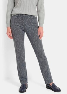 Pantalon LOUISA avec motif floral ton sur ton thumbnail 1