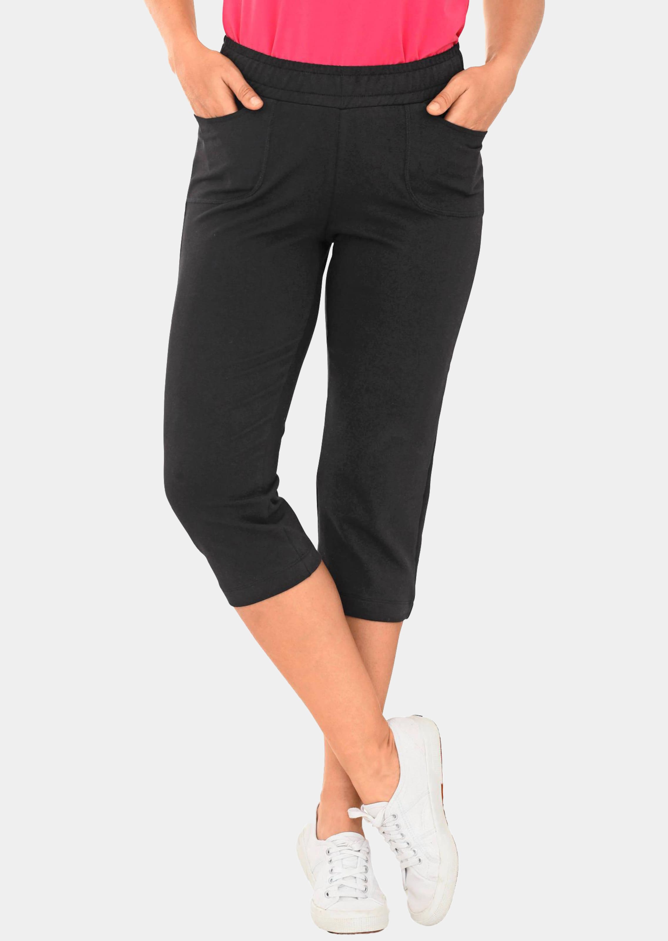 Bequeme 3/4-Freizeithose mit Schlupfbund und Taschen